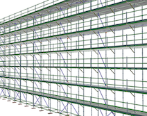 3D image of scaffold side brackets.