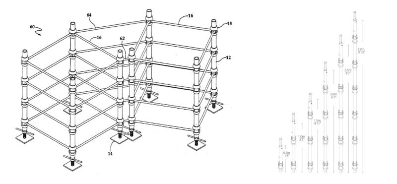diagram of cuplock systems scaffold