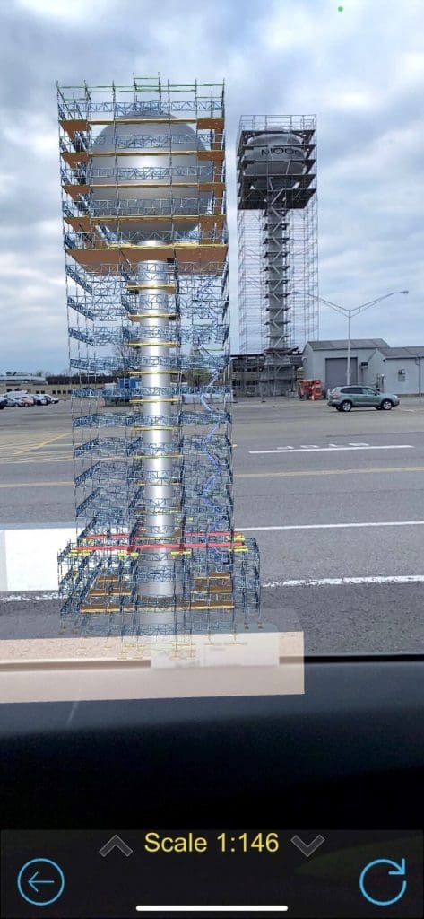 An AR model of a construction structure 