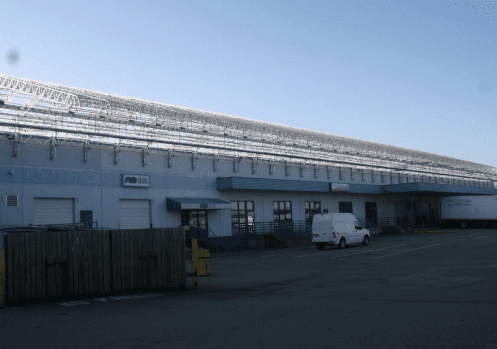 Outdoor factory scaffolding.
